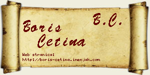 Boris Cetina vizit kartica